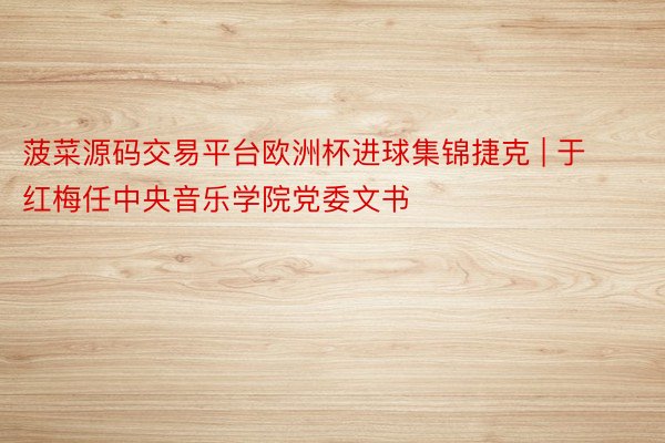 菠菜源码交易平台欧洲杯进球集锦捷克 | 于红梅任中央音乐学院党委文书